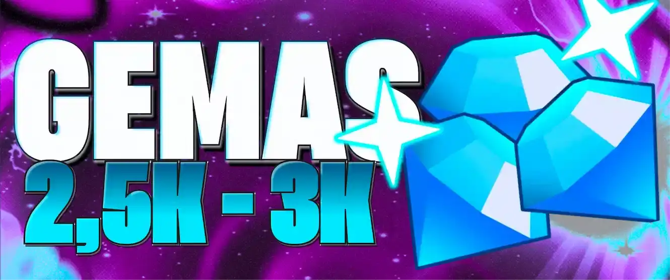 CONTA COM 2.500 A 3.000 GEMAS