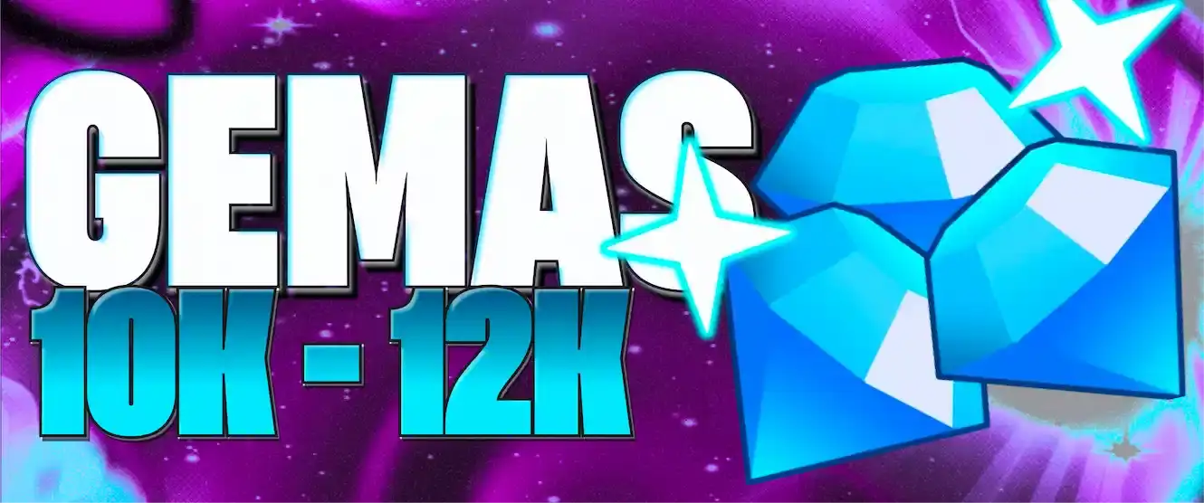CONTA COM 10.000 A 12.000 GEMAS