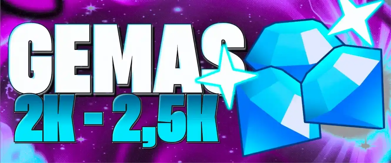 CONTA COM 2.000 A 2.500 GEMAS